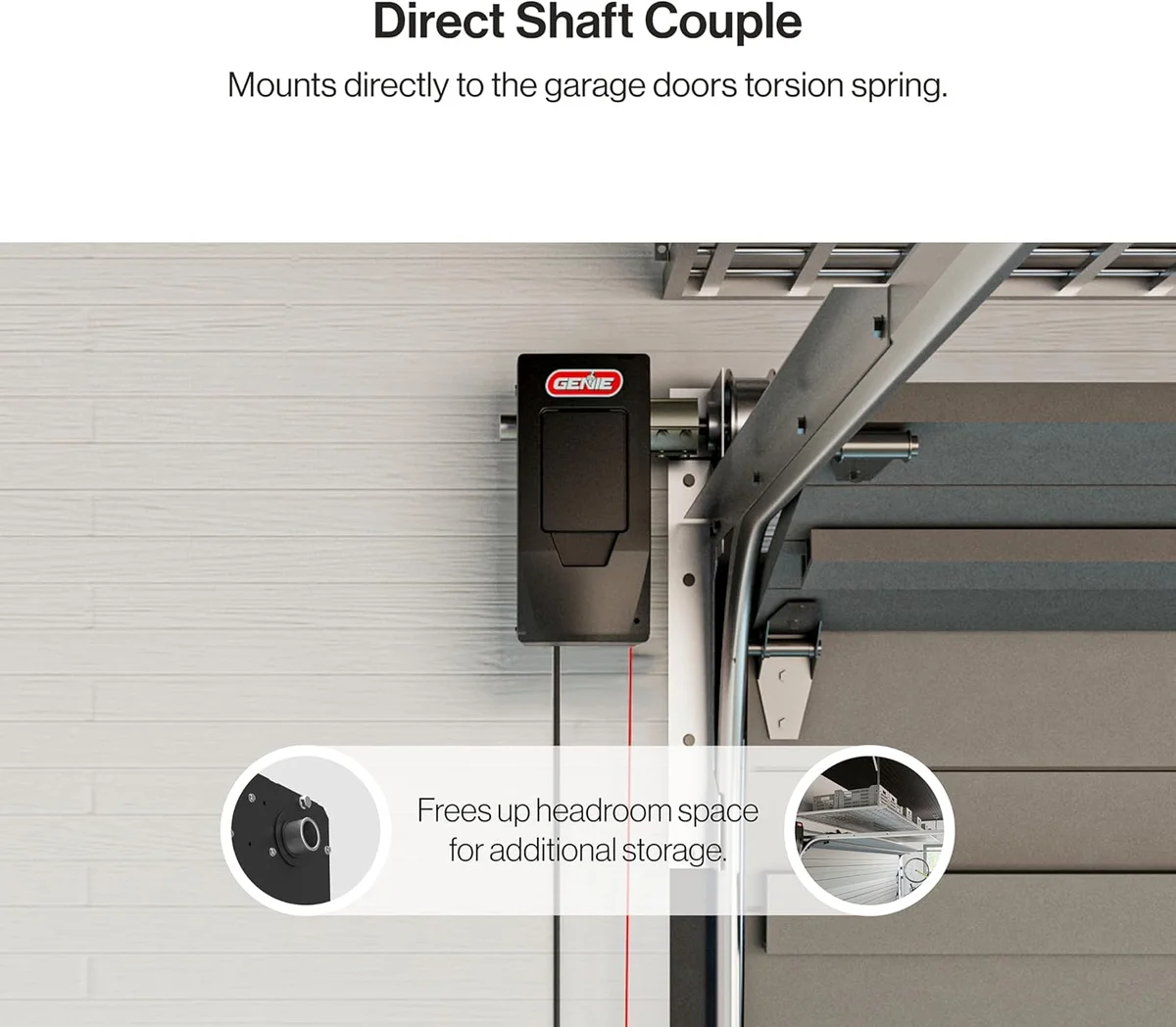 Genie Residential Wall Mounted Garage Door Opener 6072H-O Bluetooth LED Light Black New image 4