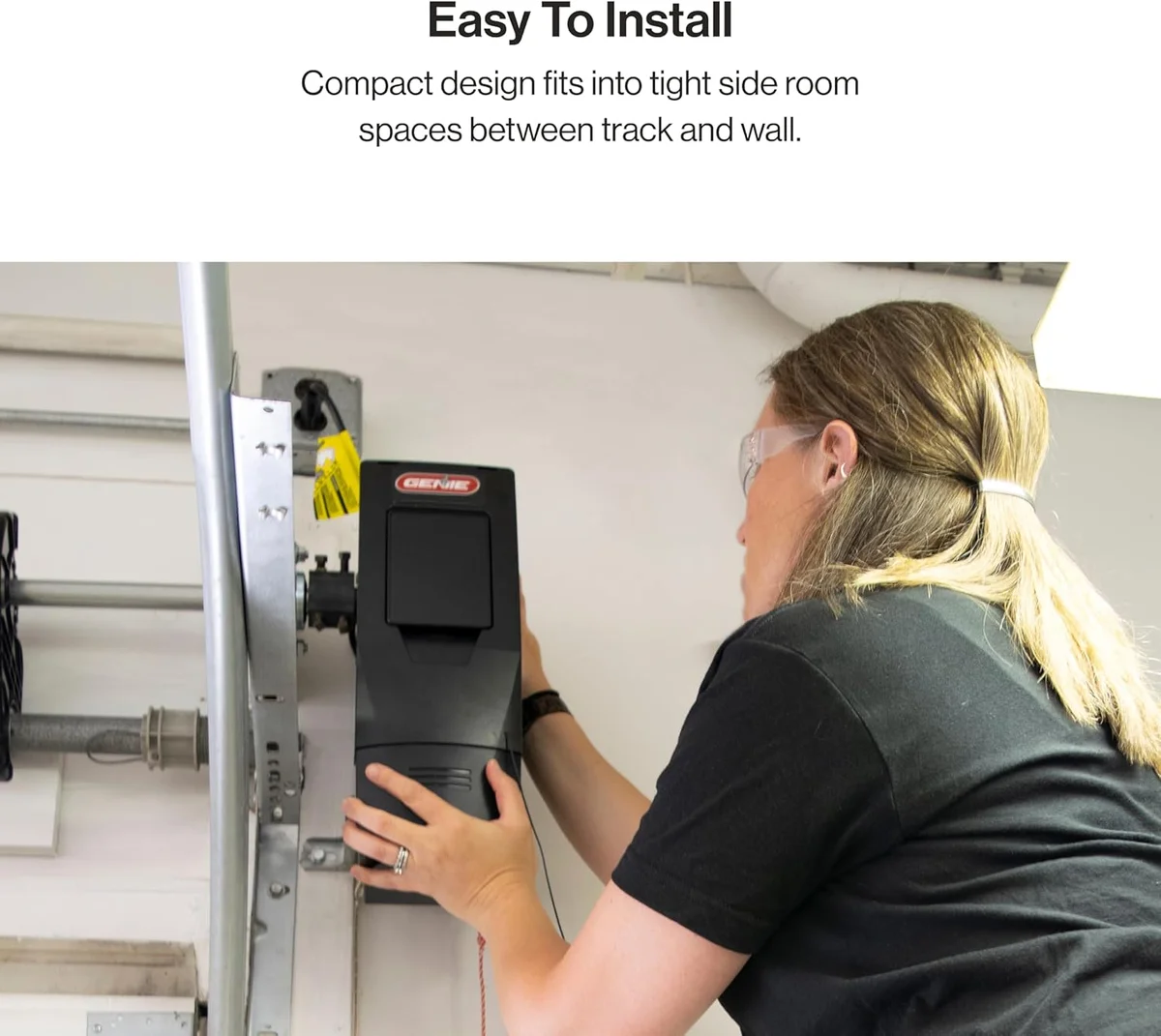 Genie Residential Wall Mounted Garage Door Opener 6072H-O Bluetooth LED Light Black New image 9