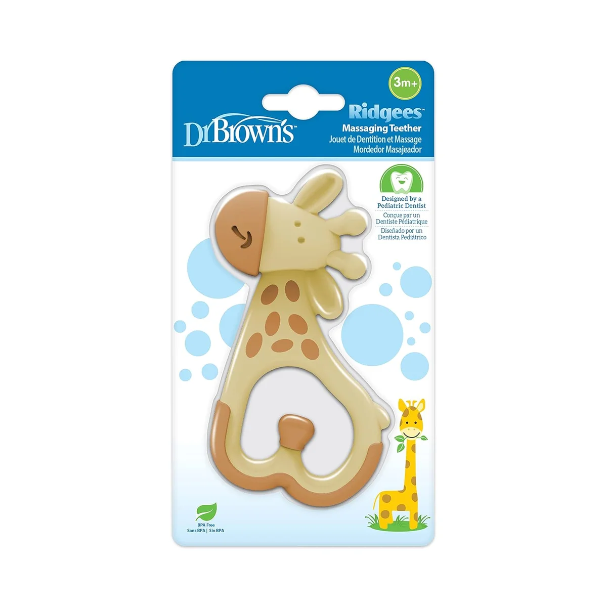 Dr. Brown's Ridgees Giraffe Massaging Baby Teether TE450-P2 BPA Free Lightweight - New image 2