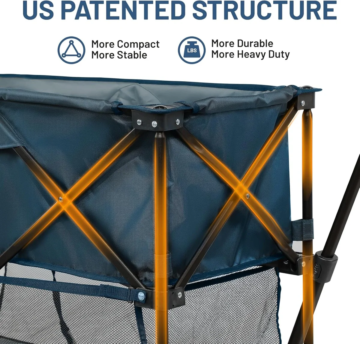 TIMBER RIDGE 400L Large Capacity Folding Double Decker Wagon 450lbs Blue New image 14