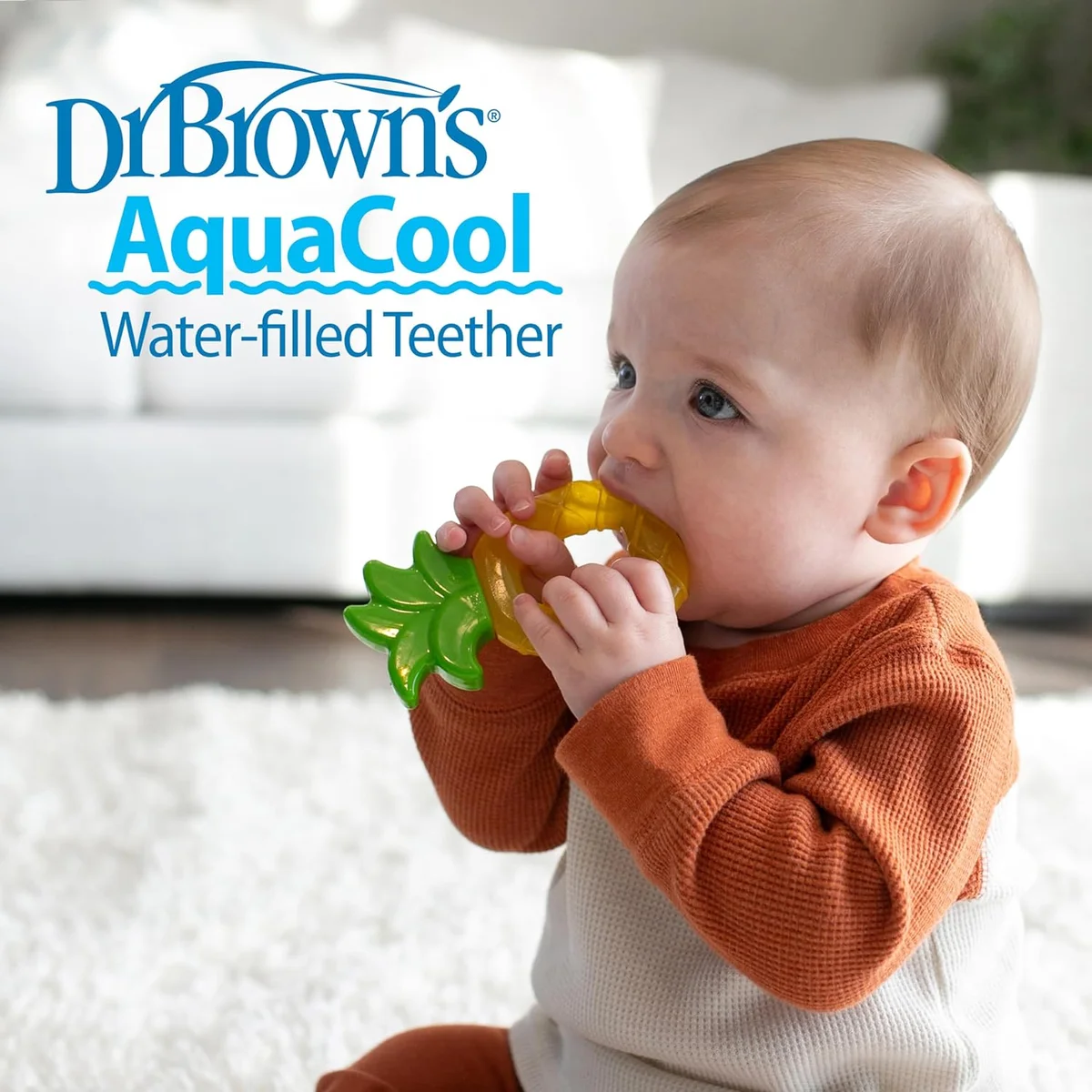 Dr. Brown's AquaCool Water-Filled Teether TE024 Cooling Baby Teether Toy 3m+ Apple Pineapple New image 8