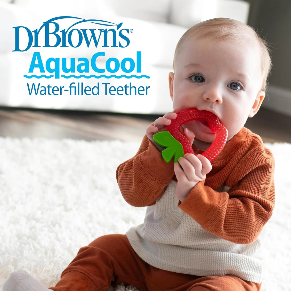 Dr. Brown's AquaCool Water-Filled Teether TE024 Cooling Baby Teether Toy 3m+ Apple Pineapple New image 9
