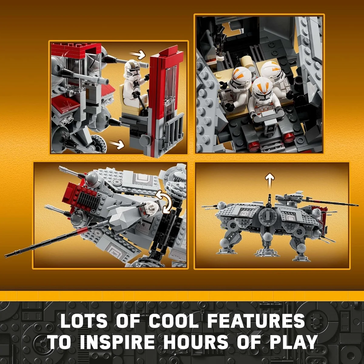 LEGO Star Wars AT-TE Walker Poseable Building Toy 75337 1082 Pieces Multicolor New image 4