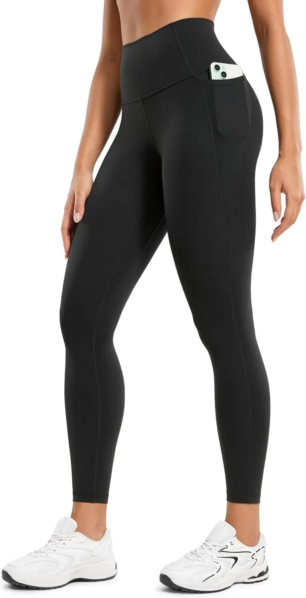 CRZ YOGA Butterluxe Workout Leggings R584 - High Waisted, 25'' Inseam, Buttery Soft Black - New