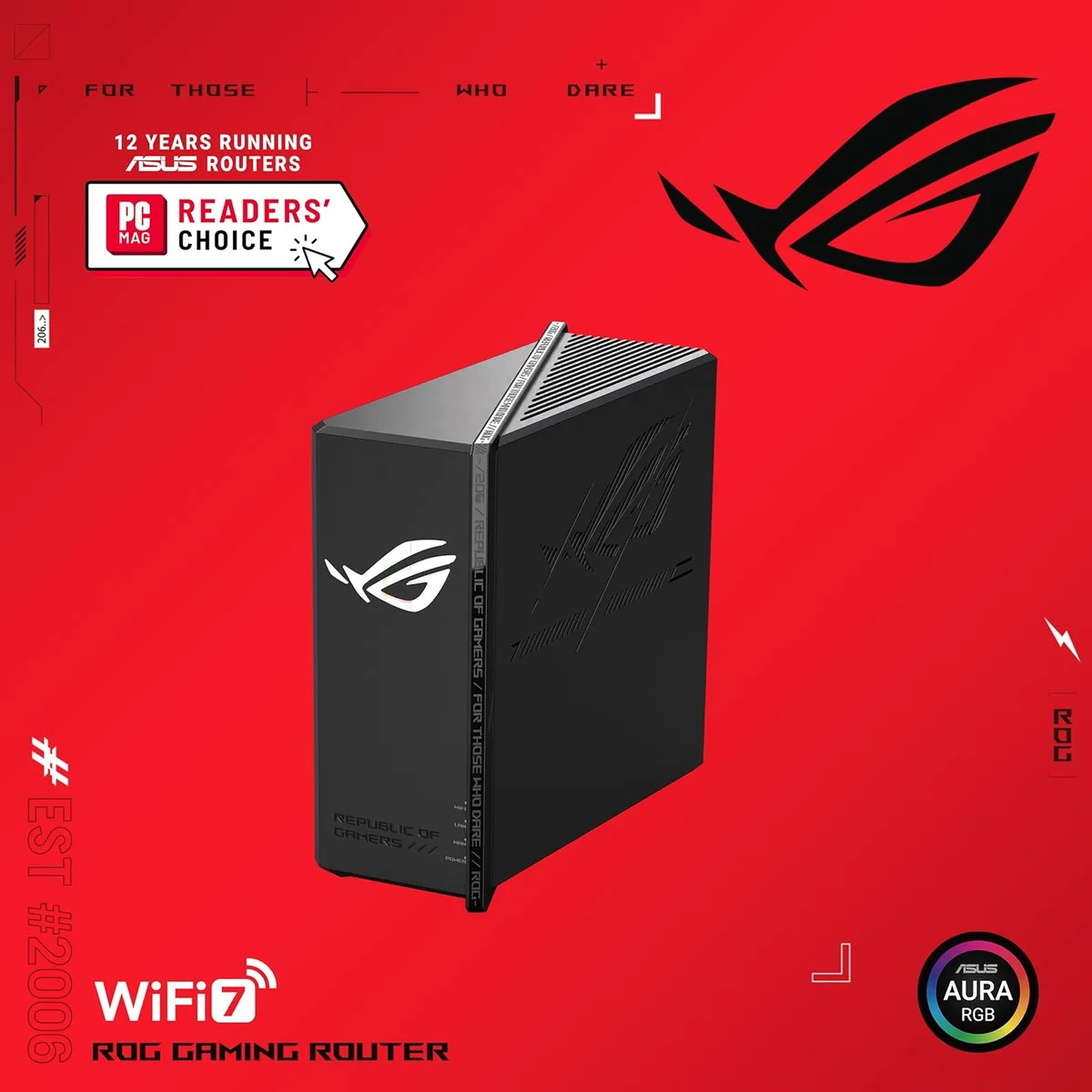 ASUS ROG Strix GS-BE12000 WiFi 7 Tri-Band Router 12000 Mbps 20G Wired Capacity Tri-Band New image 10