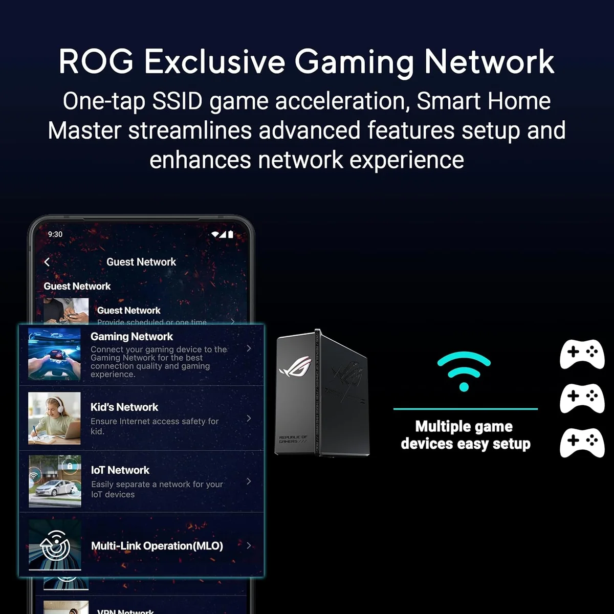 ASUS ROG Strix GS-BE12000 WiFi 7 Tri-Band Router 12000 Mbps 20G Wired Capacity Tri-Band New image 6