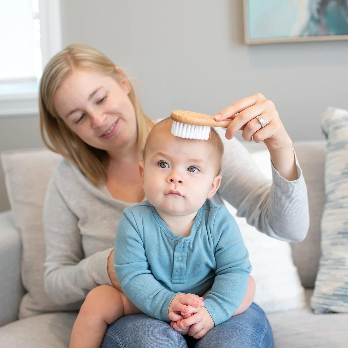 Dr. Brown's Soft and Safe Baby Brush + Comb Durable Wood Gentle Bristles New image 9