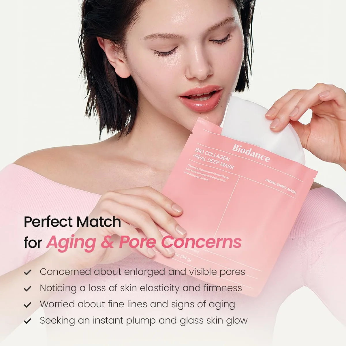 BIODANCE Bio-Collagen Real Deep Mask Hydrating Overnight Hydrogel Face Mask Pore Minimizing 1.19oz x 4ea New image 6