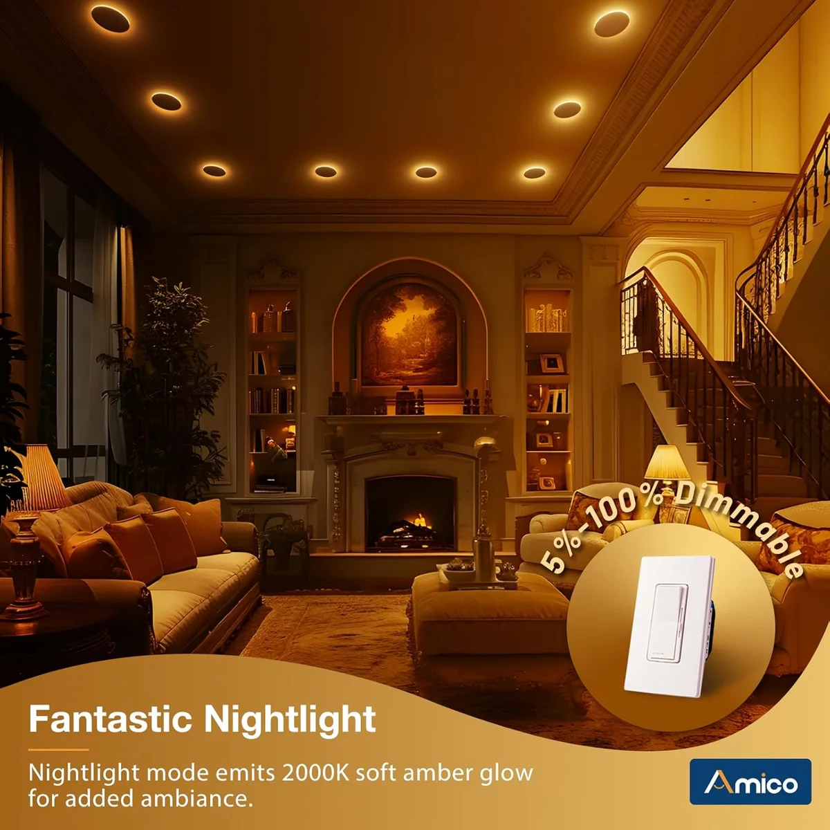 Amico 12 Pack 6 Inch LED Recessed Ceiling Light RD11-06-12-UC5-DN-WH 12W Dimmable 5CCT White New image 6