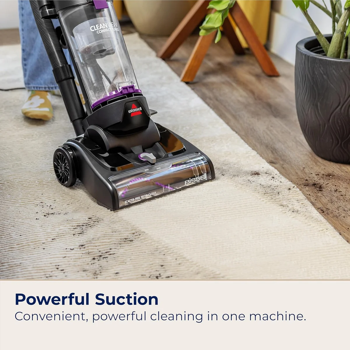 Bissell CleanView Compact Turbo Upright Vacuum 3437F Full Size Power Multicolor New image 3