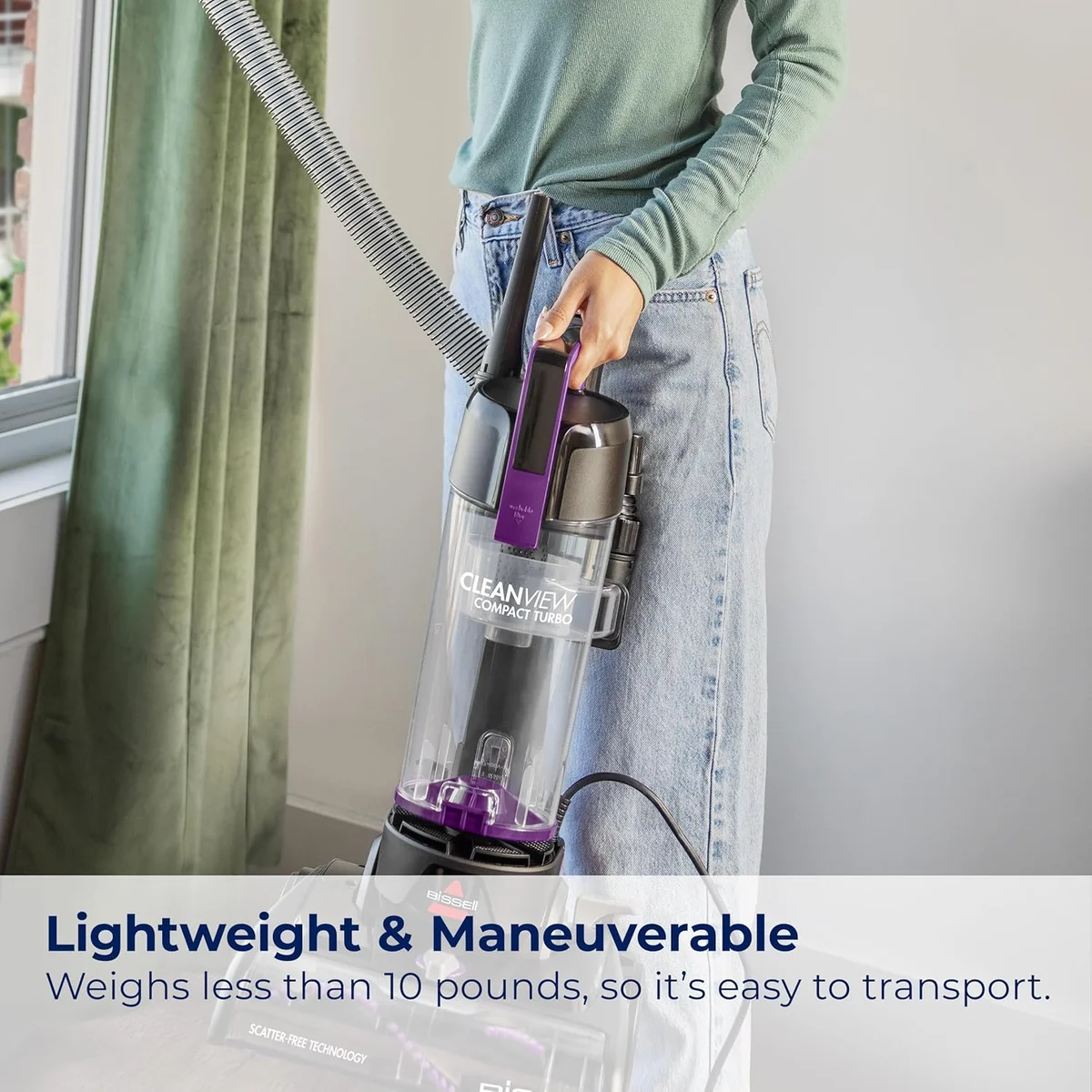 Bissell CleanView Compact Turbo Upright Vacuum 3437F Full Size Power Multicolor New image 4