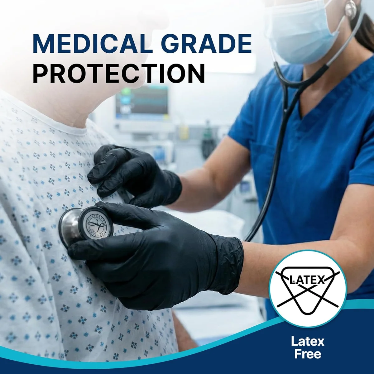 Schneider Nitrile Exam Gloves Nbfk71 4 Mil Black Disposable Latex Free - New image 8