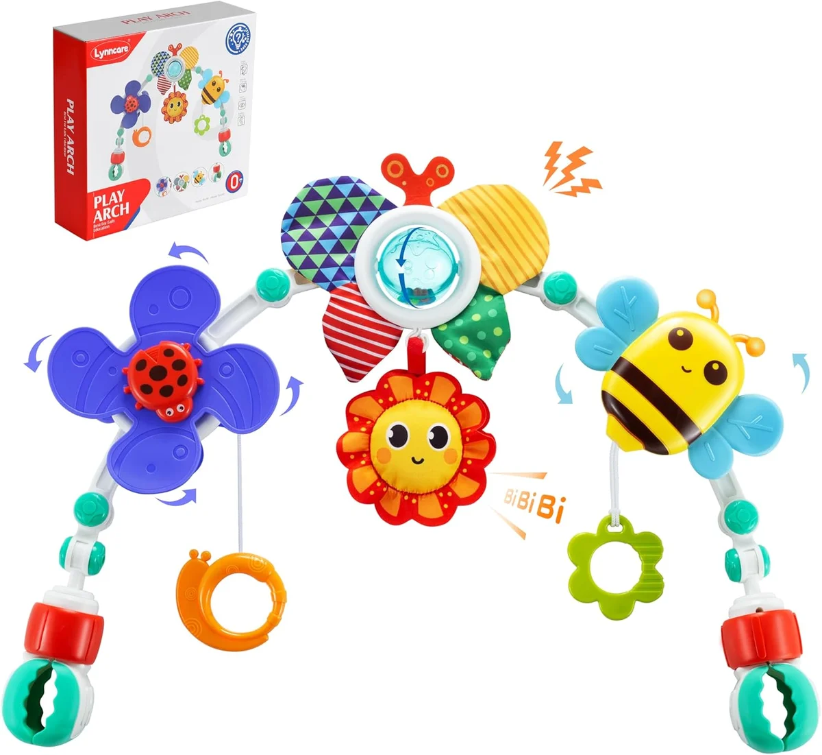 Lynncare Adjustable Arch Bassinet Toys HE0305 Sensory Activity Toy Medium, Small New