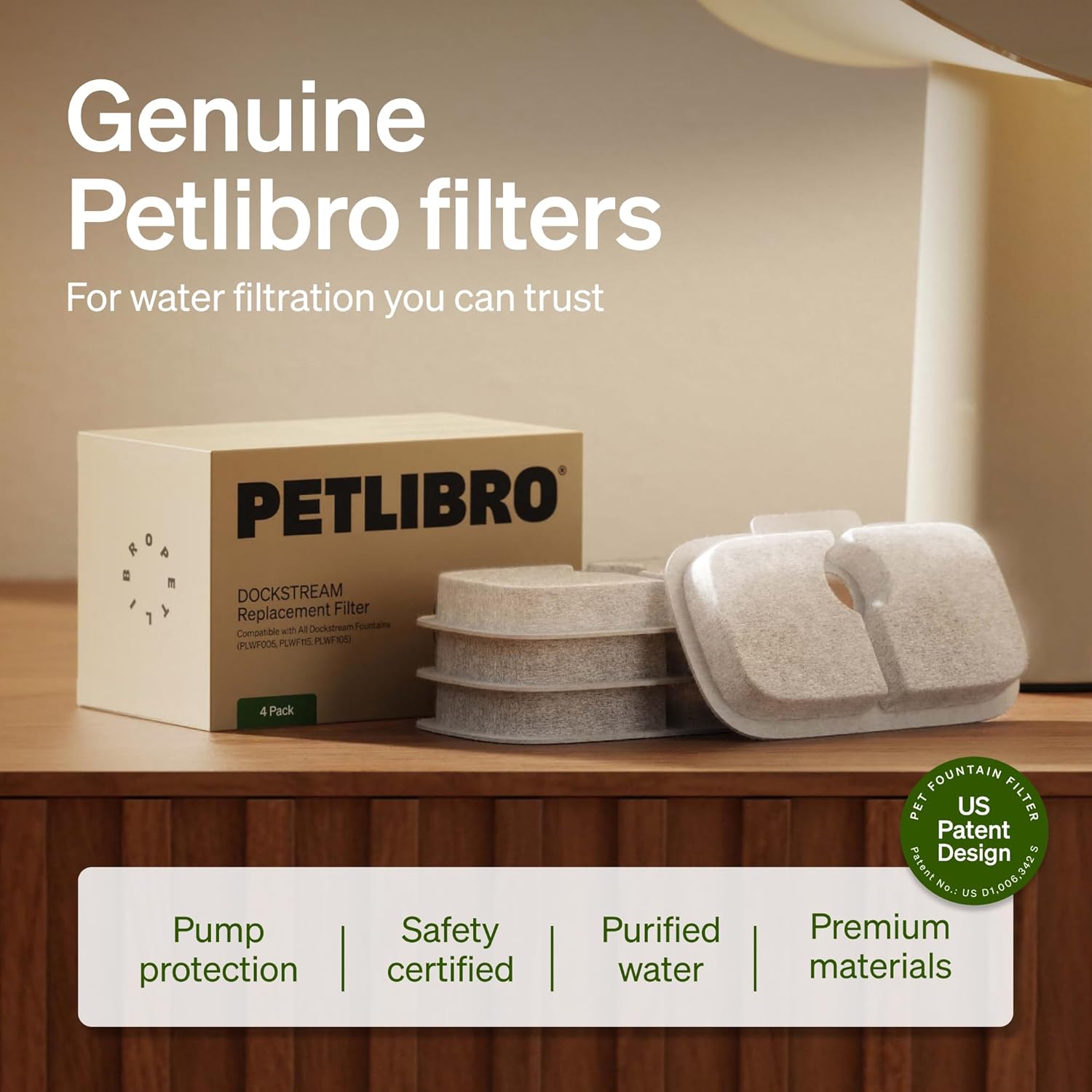 PETLIBRO Replacement Filters for Dockstream Cat Water Fountain PLWF005 8 Count Multi-layer Filtration White New image 5