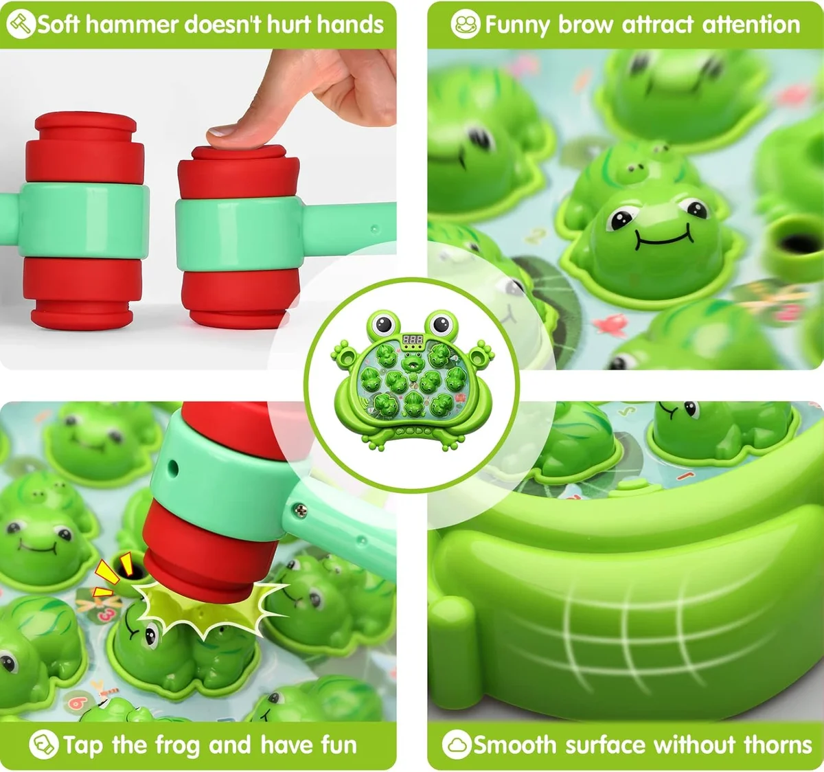 HopeRock Whack A Frog Game 5 Modes 45 Levels Multicolored New image 5