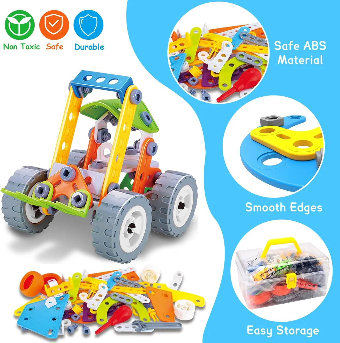 Tsomtto 10 in 1 STEM Toys Building Kits 167 Pieces for Kids Ages 3-8 Plastic New image 7