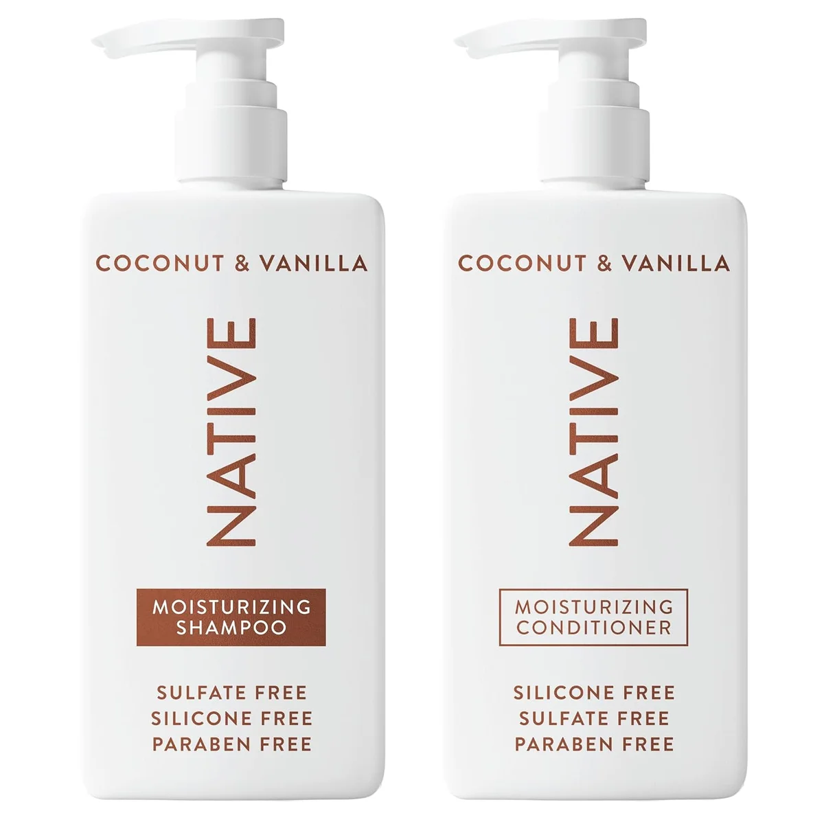 Native Coconut & Vanilla Shampoo and Conditioner 2-Pack | Naturally Derived Ingredients, Sulfate & Dye Free | New