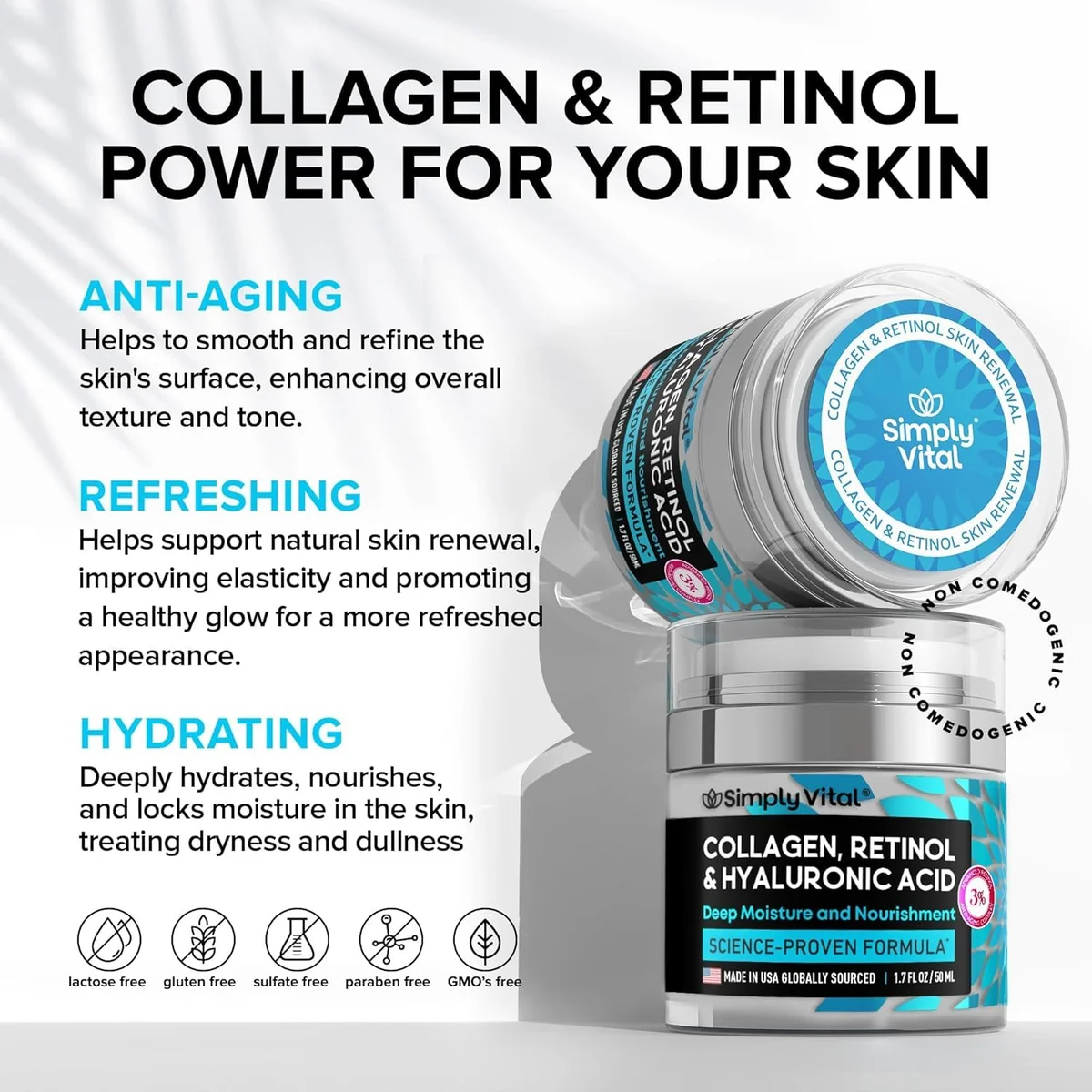 SimplyVital Anti-Aging Face Moisturizer with Retinol 1.7 fl oz - New image 3