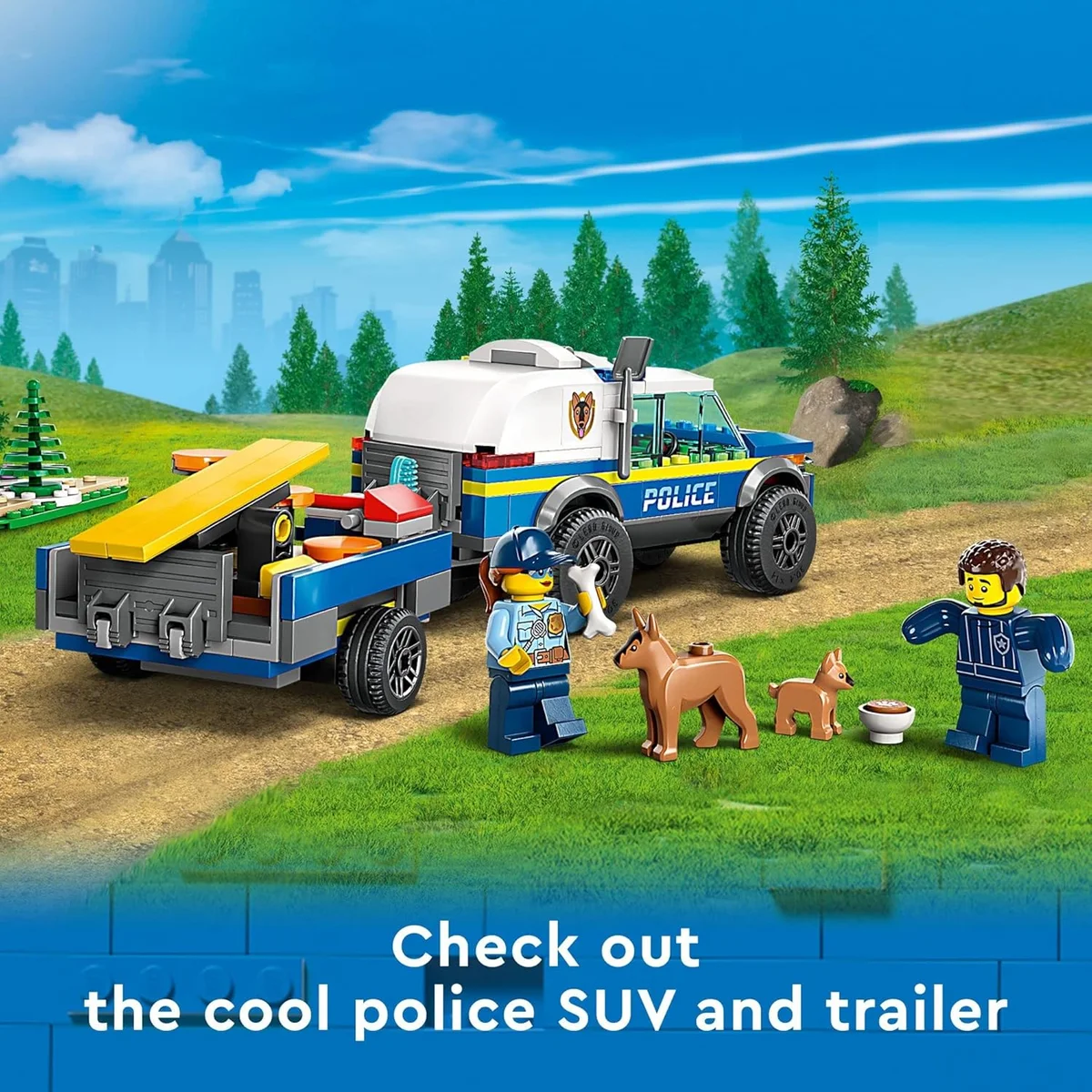LEGO Mobile Police Dog Training 60369 SUV Toy Car with Trailer, 197 Pieces Multicolor New image 3