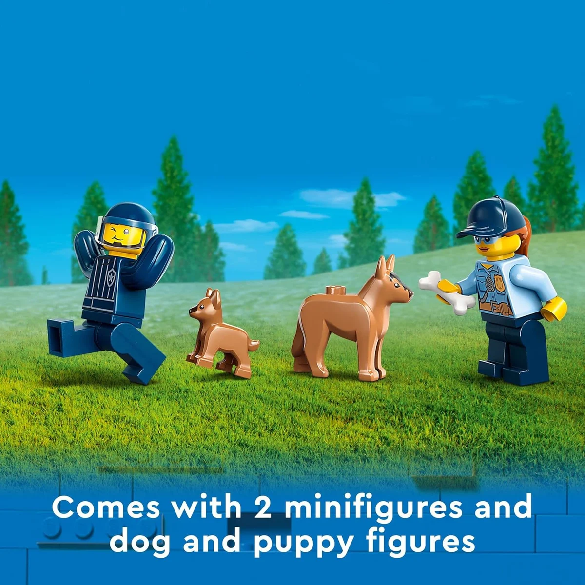 LEGO Mobile Police Dog Training 60369 SUV Toy Car with Trailer, 197 Pieces Multicolor New image 6