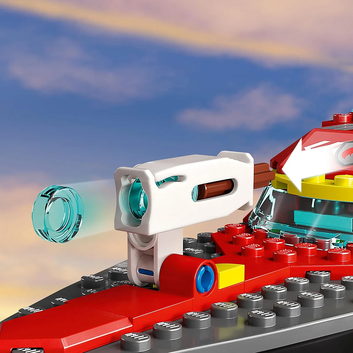 LEGO City Fire Rescue Boat Building Set 60373 Floatable Toy 144 Pieces Multicolor New image 3