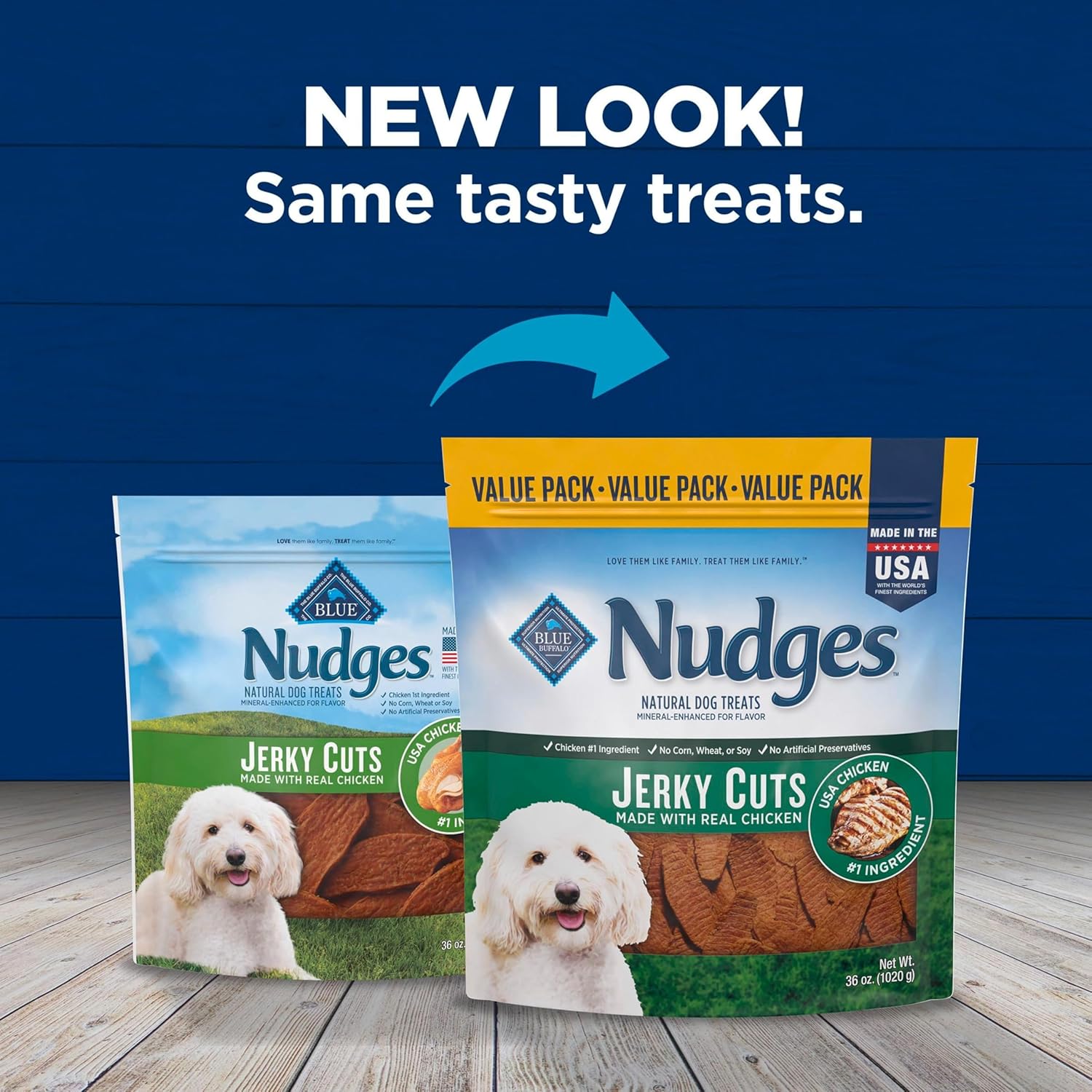 Blue Buffalo Nudges Jerky Cuts Natural Dog Treats 804286 36 Ounce Pack of 1 Chicken New image 10