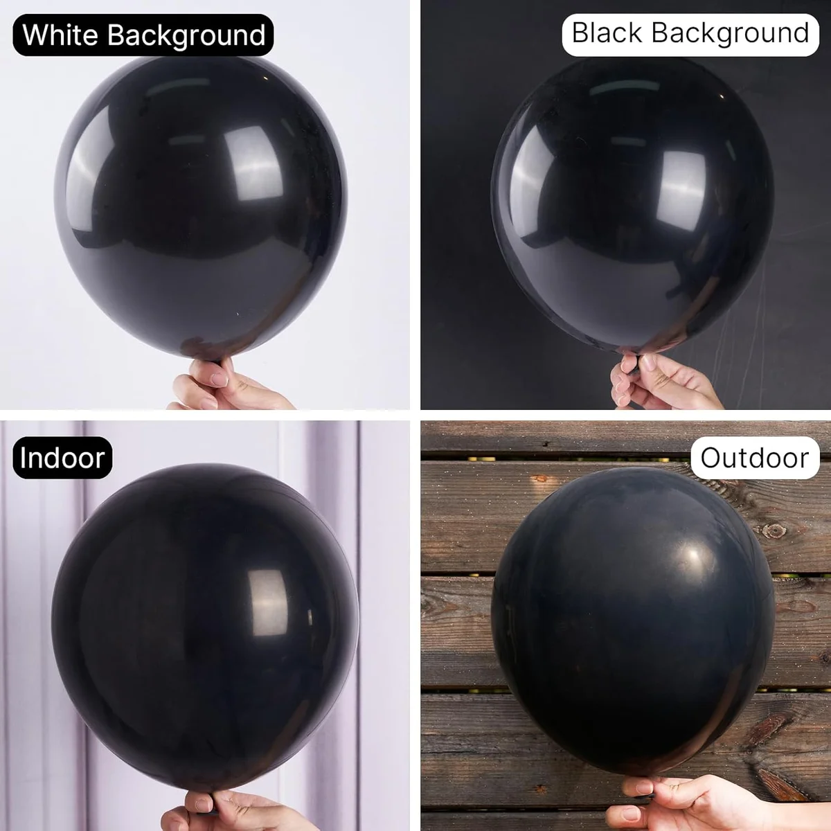 PartyWoo Black Balloons Arch Kit 140 pcs 5-18 Inch Latex - New image 3