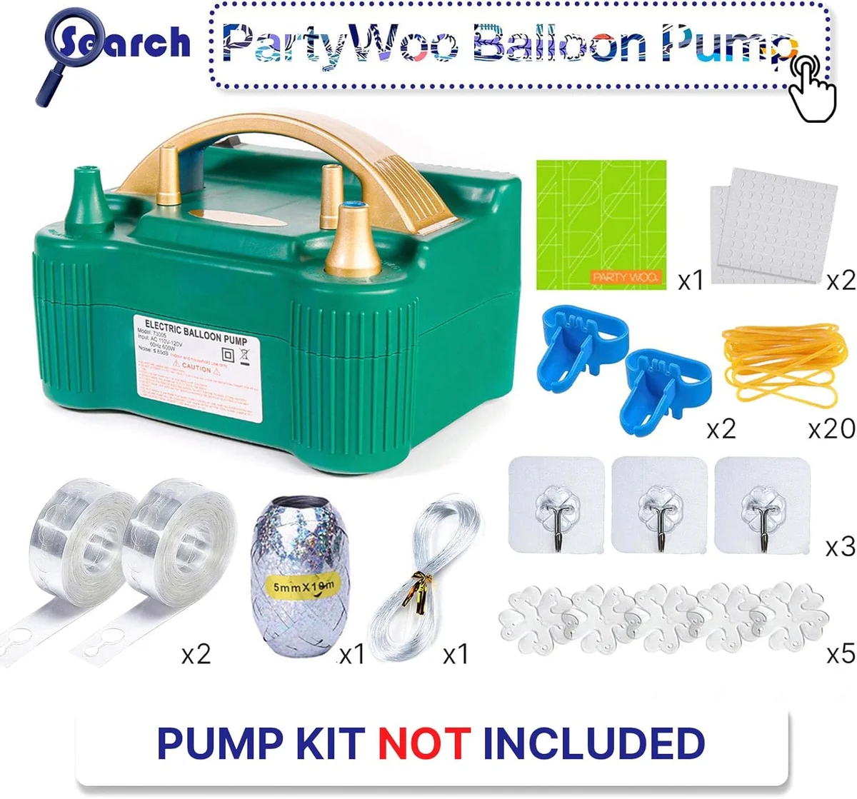 PartyWoo Black Balloons Arch Kit 140 pcs 5-18 Inch Latex - New image 4