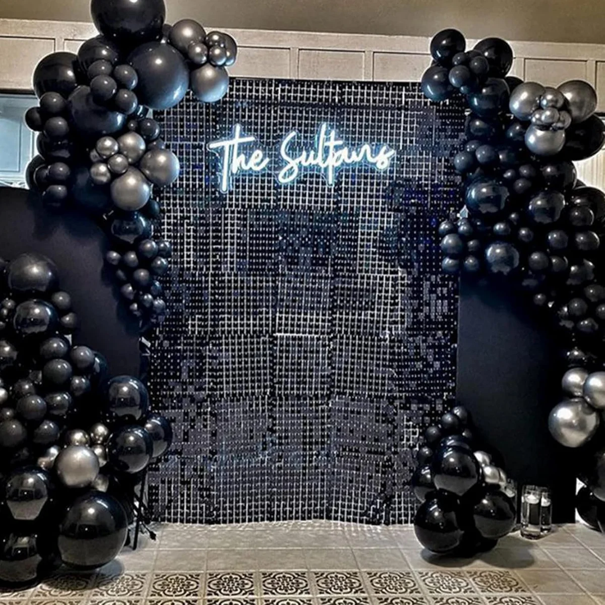 PartyWoo Black Balloons Arch Kit 140 pcs 5-18 Inch Latex - New image 6