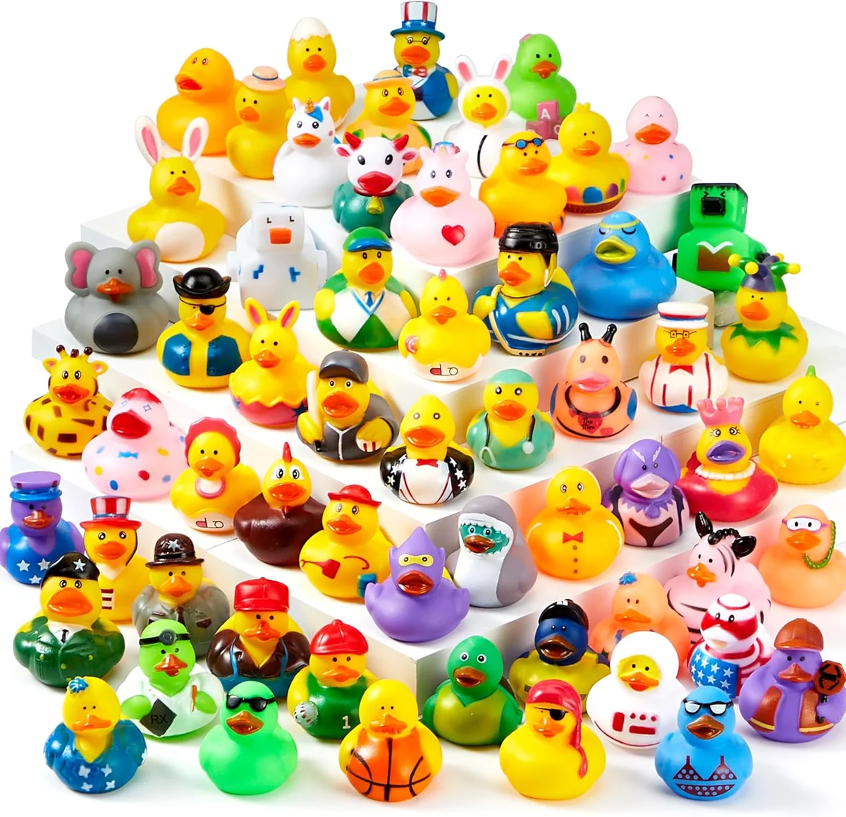 JOYIN 30 Pcs Rubber Ducks Mini Bath Toys Assortment 2 Inches New