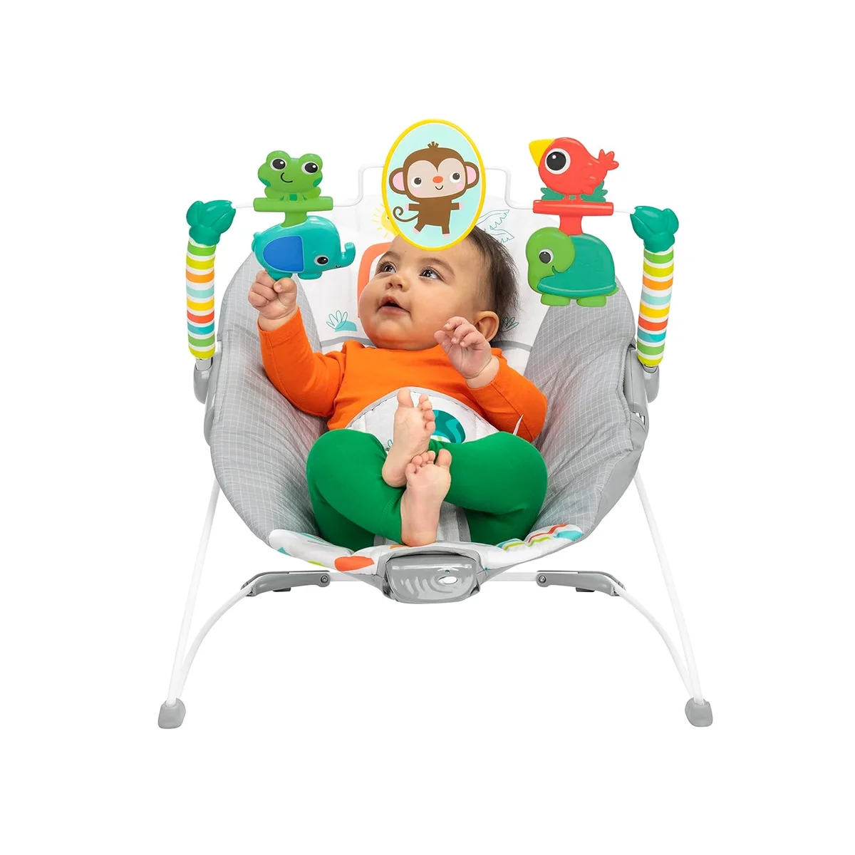 Bright Starts Playful Paradise Comfy Baby Bouncer Seat Model 13070 Soothing Vibration, Unisex, New image 3