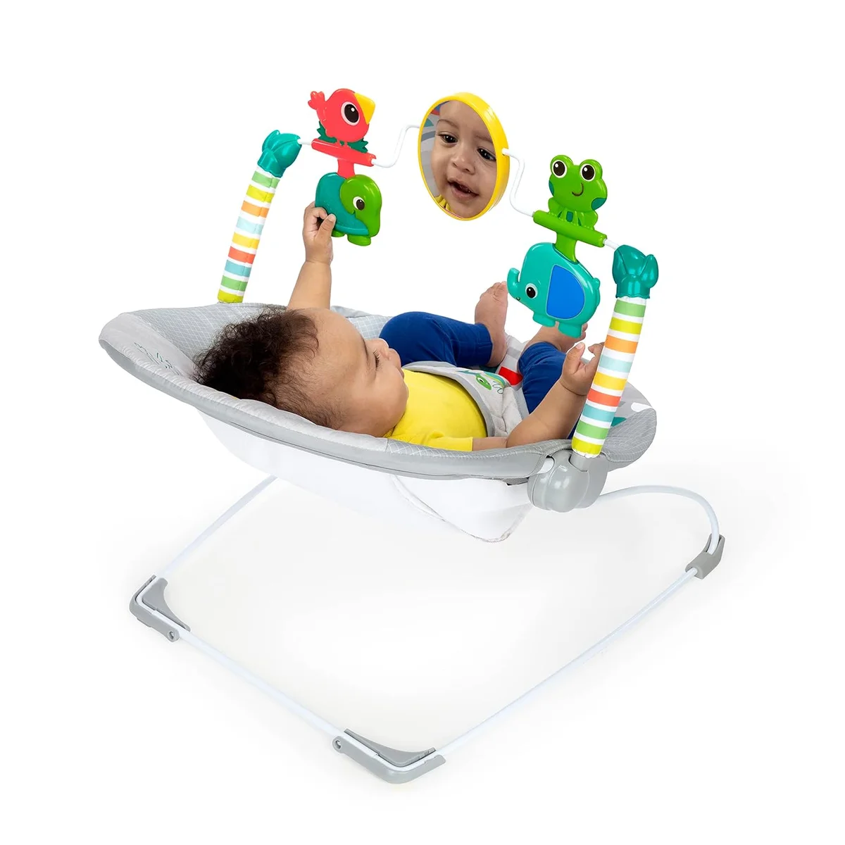 Bright Starts Playful Paradise Comfy Baby Bouncer Seat Model 13070 Soothing Vibration, Unisex, New image 4