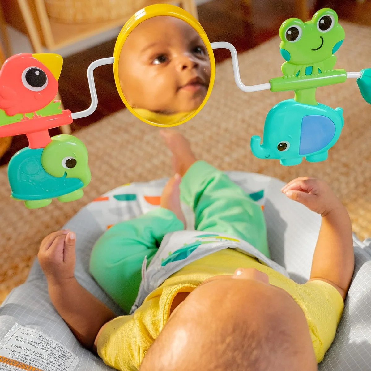 Bright Starts Playful Paradise Comfy Baby Bouncer Seat Model 13070 Soothing Vibration, Unisex, New image 9