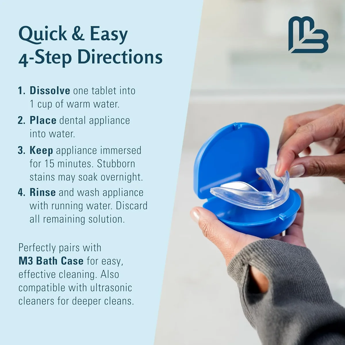 M3 Retainer Cleanser Tablets 120 Count Mint - New image 7