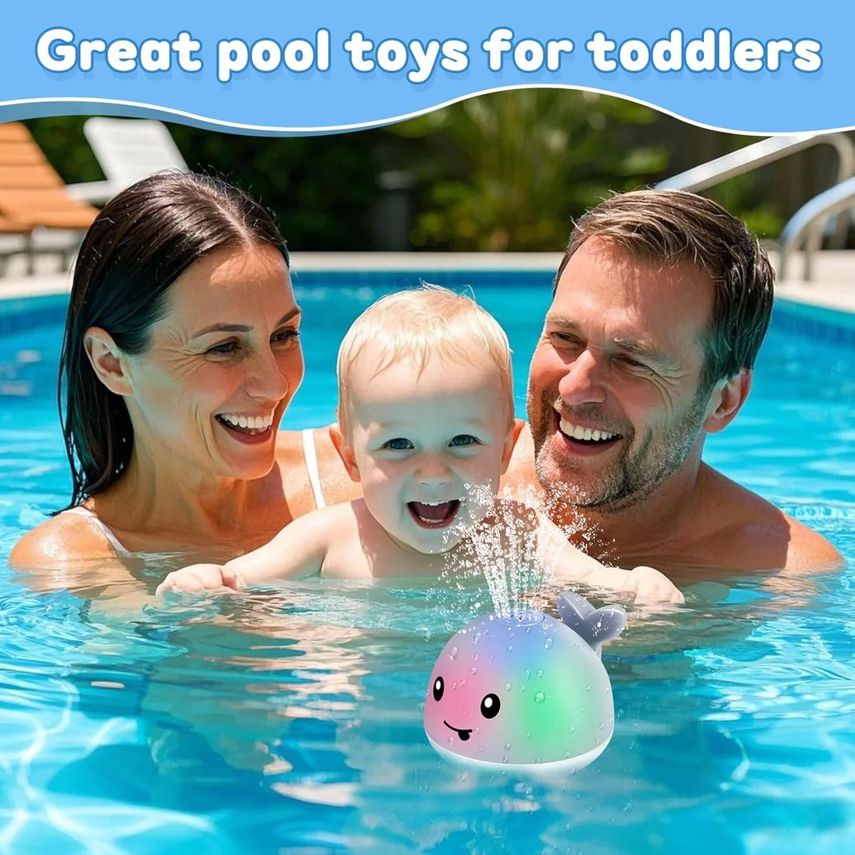 ANGGIKO Baby Bath Toys Whale Sprinkler Rechargeable Grey New image 4