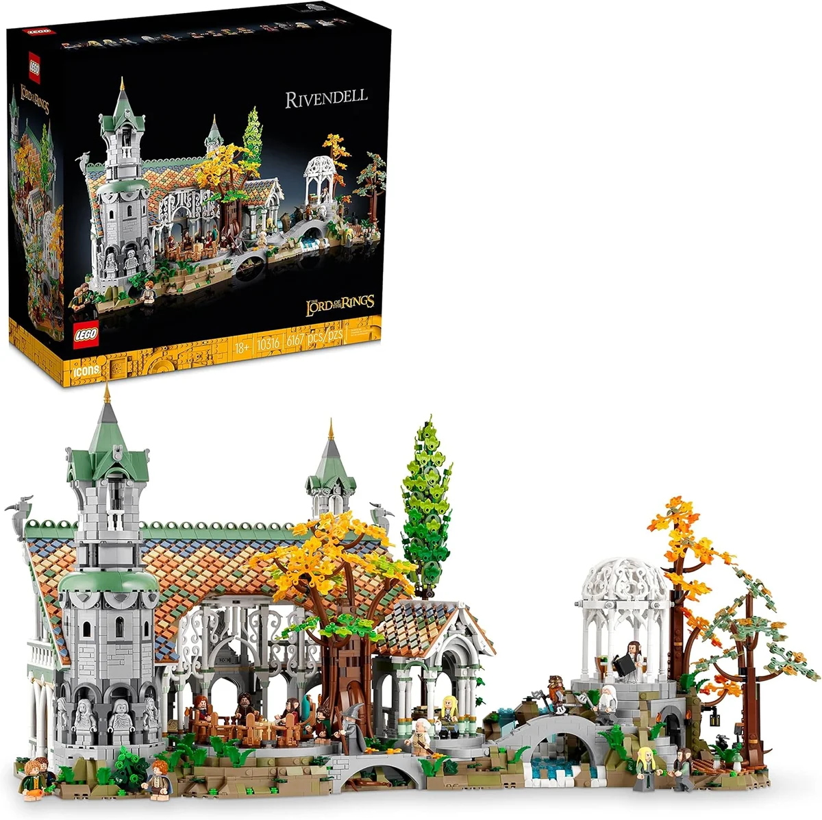 LEGO The Lord of The Rings: Rivendell Building Set 10316 6167 Pieces Grey New