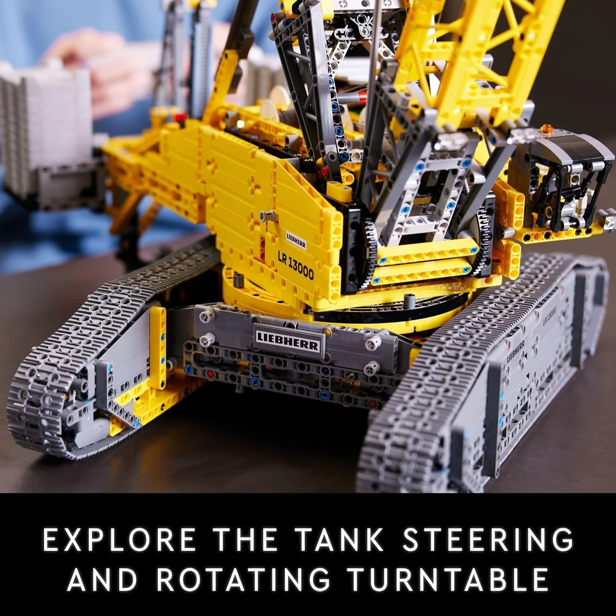 LEGO Liebherr Crawler Crane LR 13000 Model Kit 2,883 Pieces Yellow/Grey New image 4