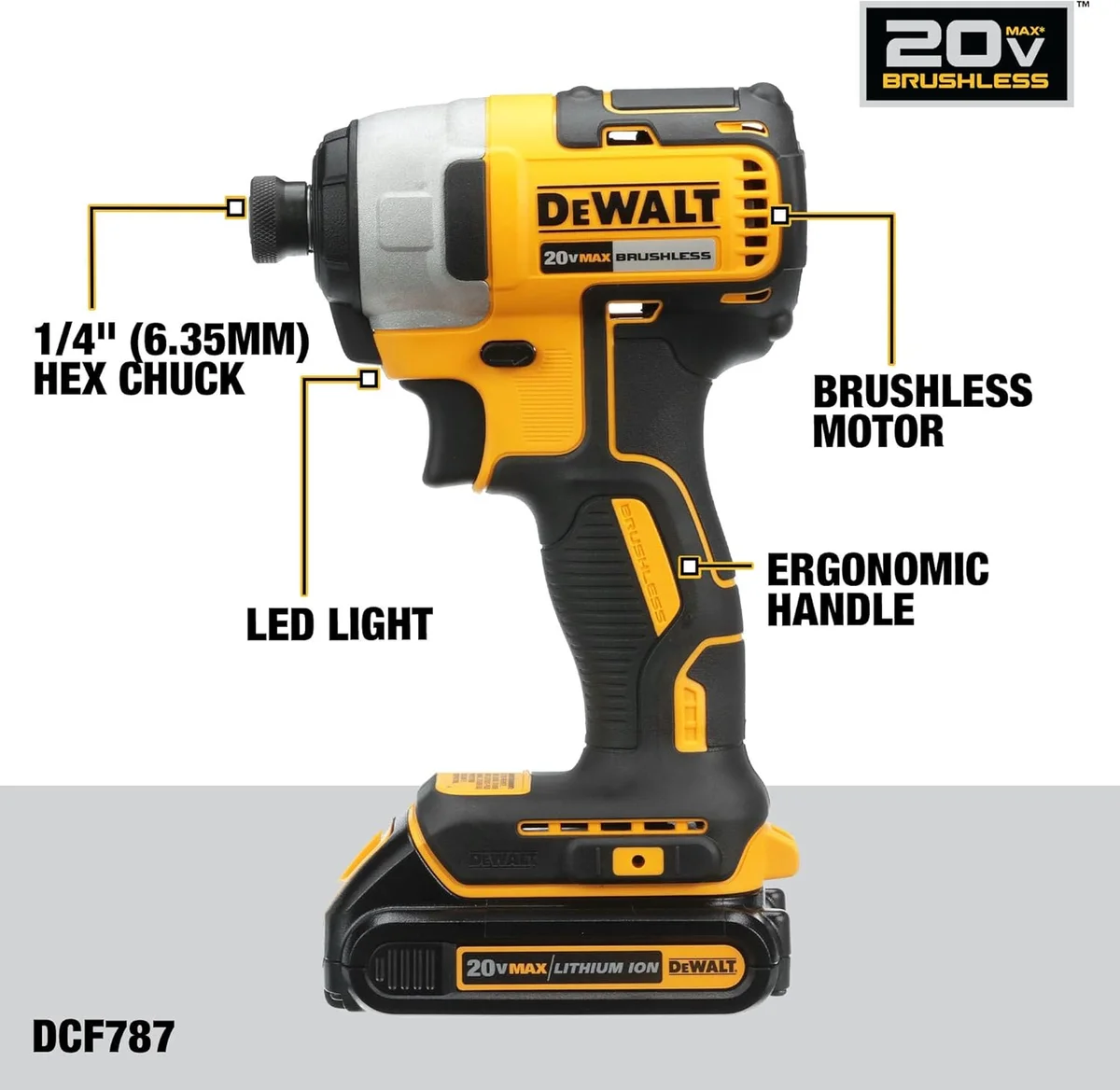 DEWALT 20V MAX Cordless Drill and Impact Driver DCK277D2 20V Lithium-Ion New image 5