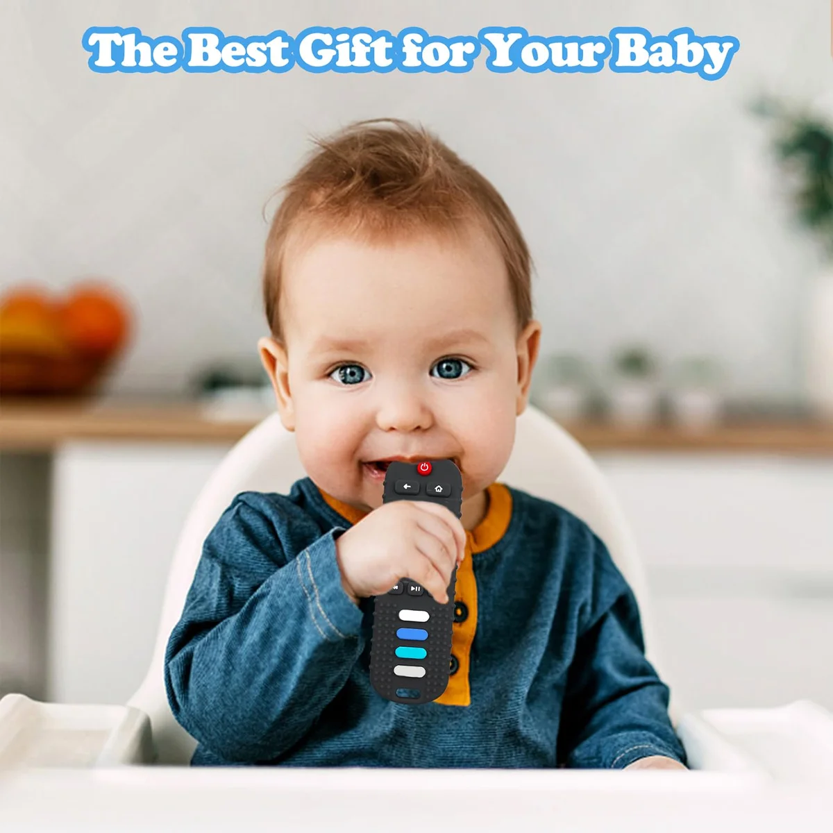 ROBBEAR Baby Teething Toys TV Remote Teether Food Grade Silicone Pink RC New image 7