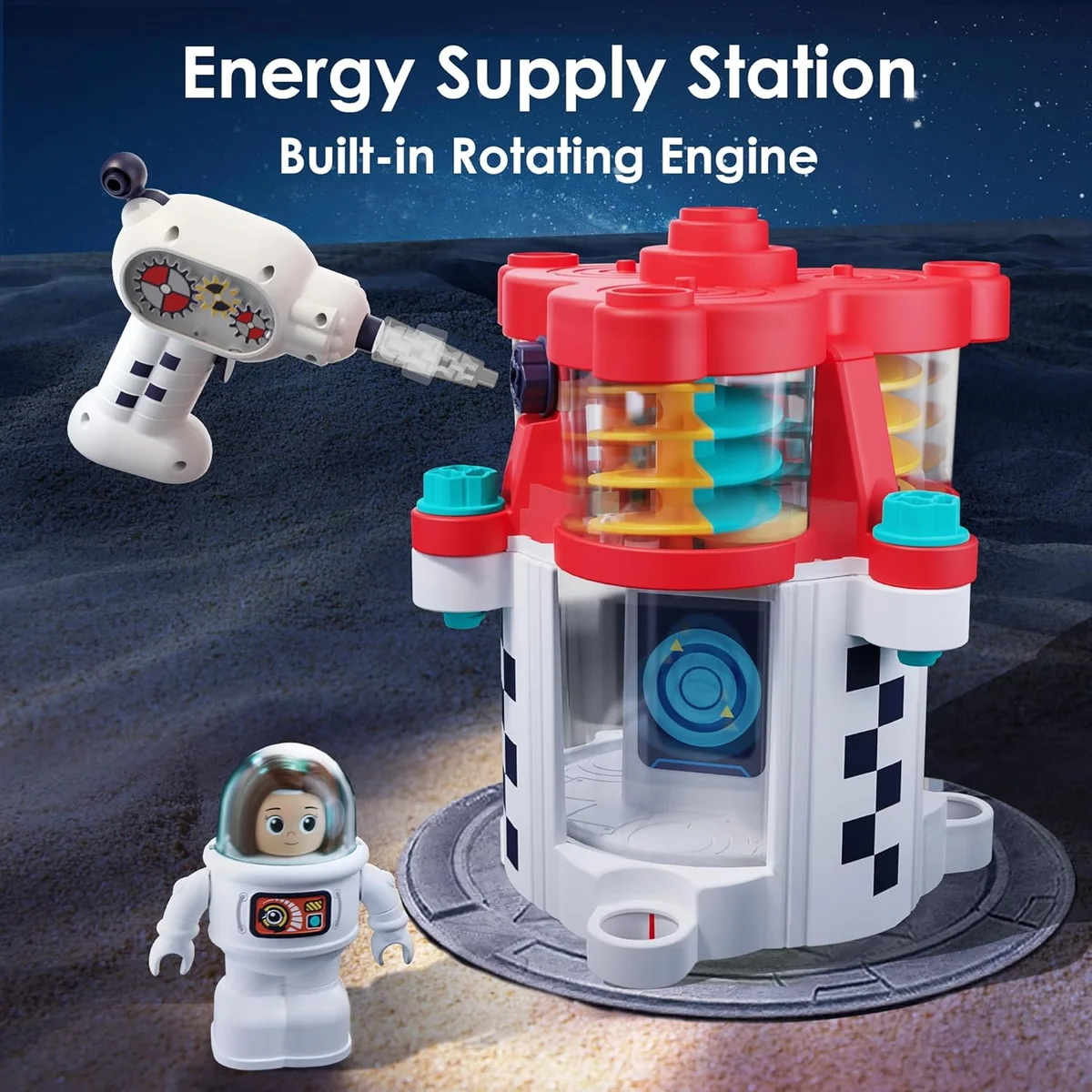 iPlay, iLearn Rocket Outer Space Toy Playset Model 0414 - STEM Educational Toy with Electric Drill - New image 3