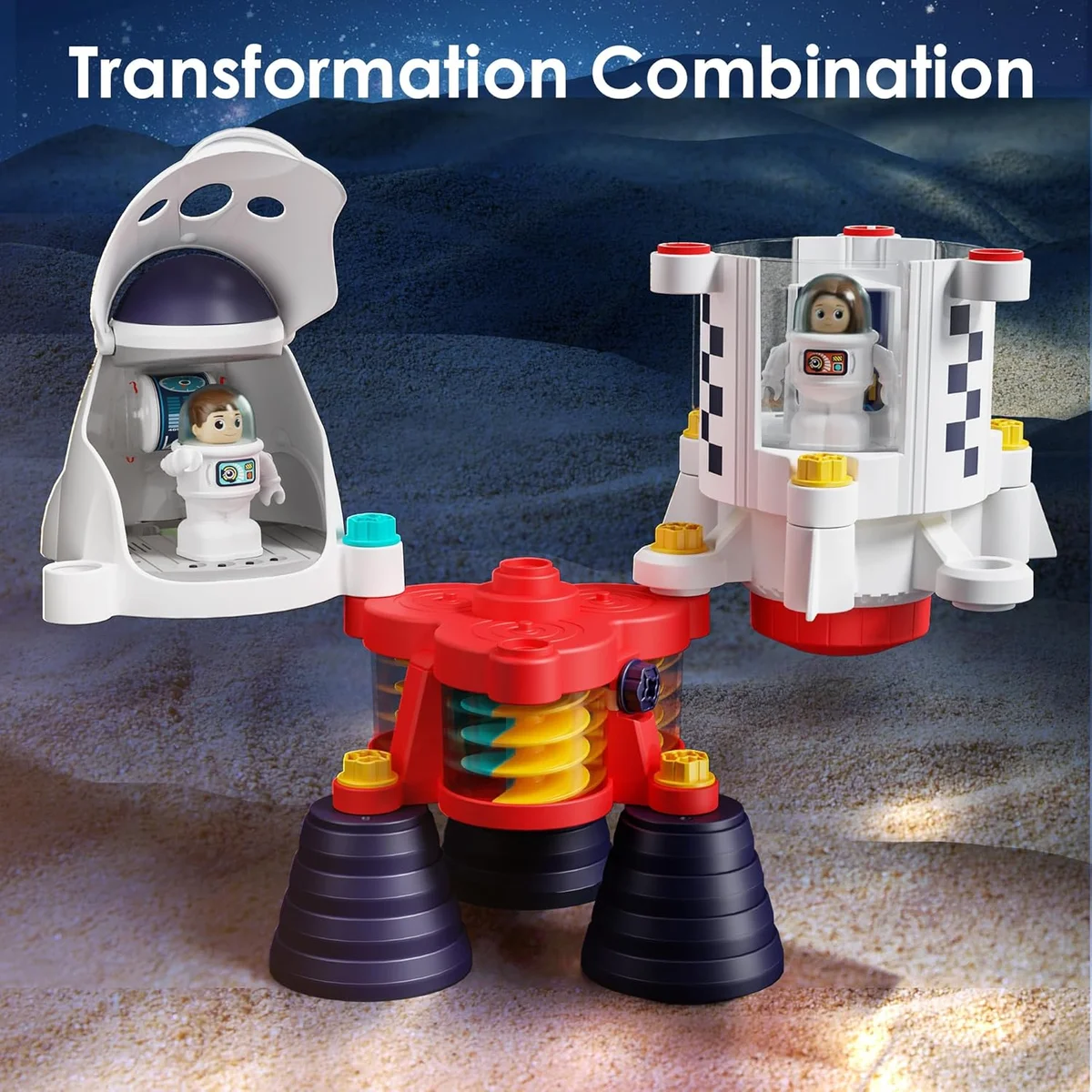 iPlay, iLearn Rocket Outer Space Toy Playset Model 0414 - STEM Educational Toy with Electric Drill - New image 4