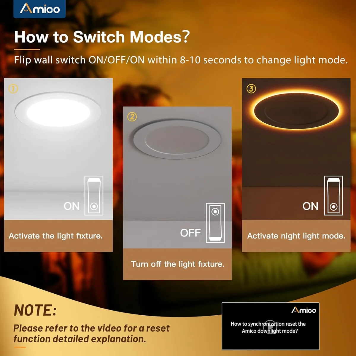 Amico 12 Pack 6 Inch LED Recessed Ceiling Light RD11-06-12-UC5-DN-WH 12W Dimmable 5CCT White New image 3