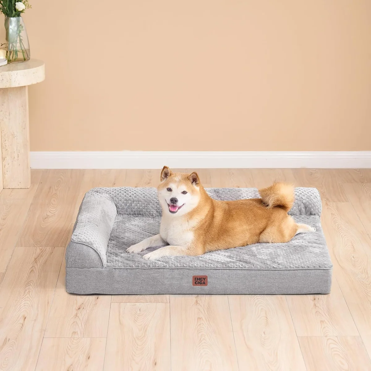 EHEYCIGA Orthopedic Dog Bed 123 Memory Foam 30x20x6 Grey New image 8