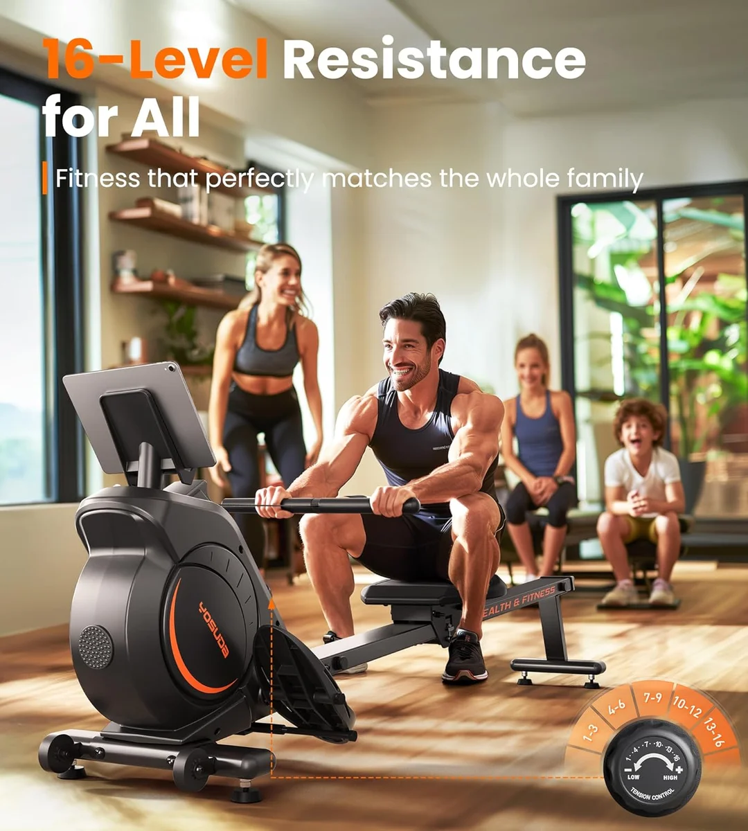 YOSUDA Magnetic Rowing Machine Rower Bluetooth App Supported Comfortable Seat Cushion 01-Magnetic Rower New image 4