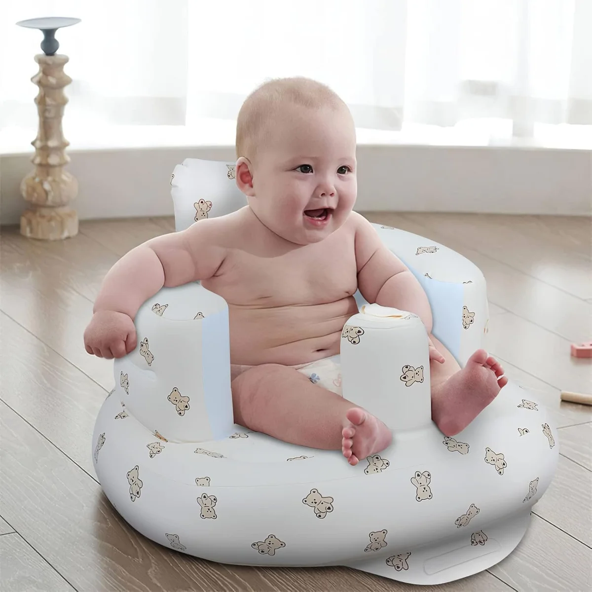EKEPE Inflatable Baby Seat BIS-B for Babies 3 Months & Up 66 lbs Capacity Bear New image 6