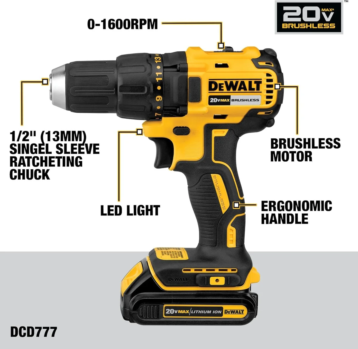 DEWALT 20V MAX Cordless Drill and Impact Driver DCK277D2 20V Lithium-Ion New image 3
