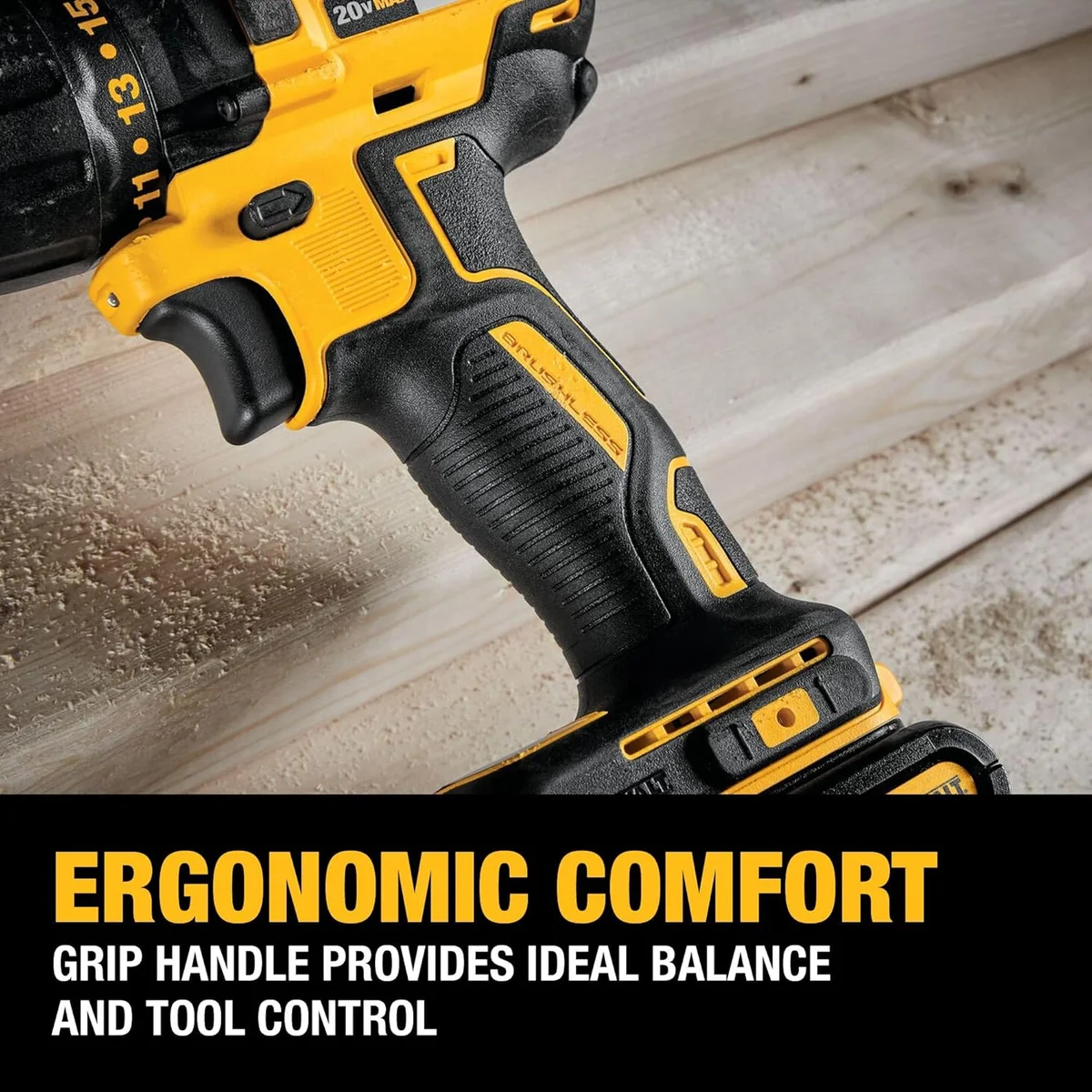 DEWALT 20V MAX Cordless Drill Driver DCD777D1 1/2 In 2-Speed Yellow New image 5