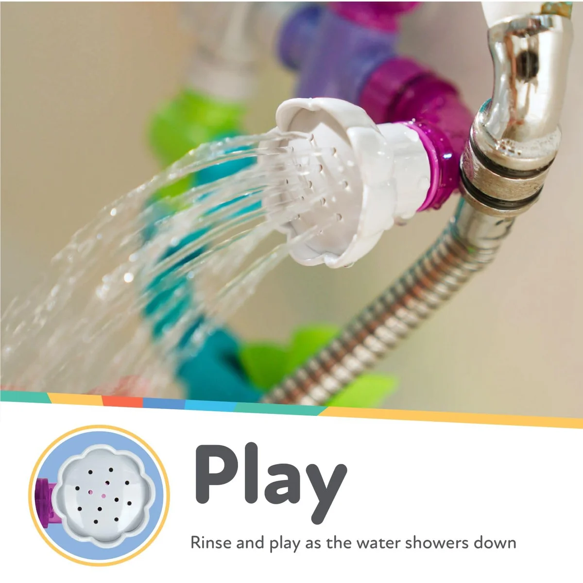 Nuby Wacky Waterworks Pipes Bath Toy 80902 Interactive Features Plastic New image 5