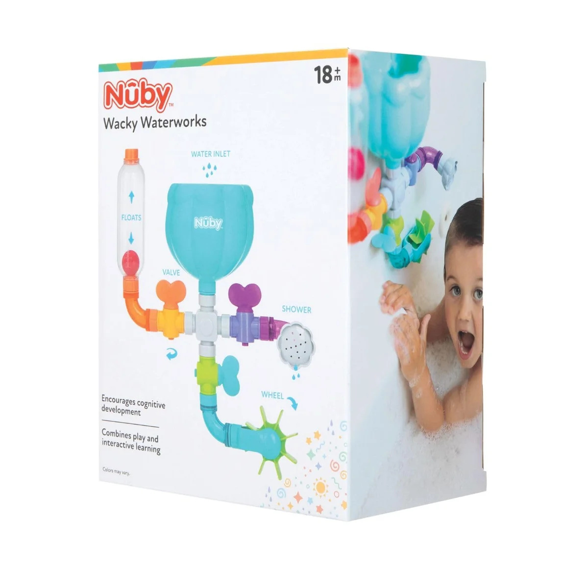 Nuby Wacky Waterworks Pipes Bath Toy 80902 Interactive Features Plastic New image 8