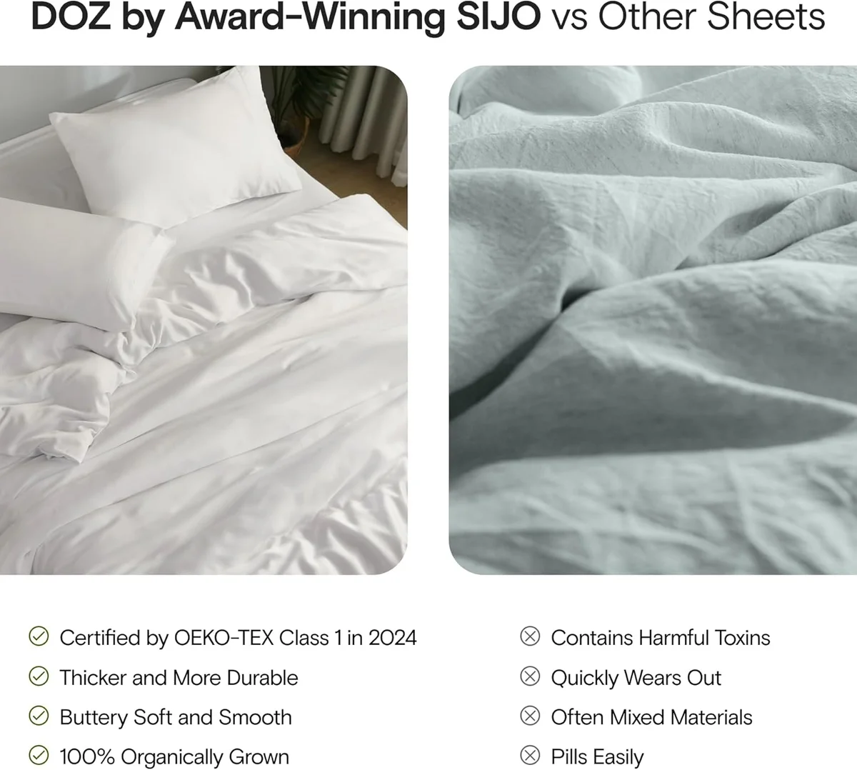 DOZ by SIJO DOZ Sheet Set SIJO 100% Viscose Bamboo Cooling 16 Inch Deep Pocket Forest King New image 6